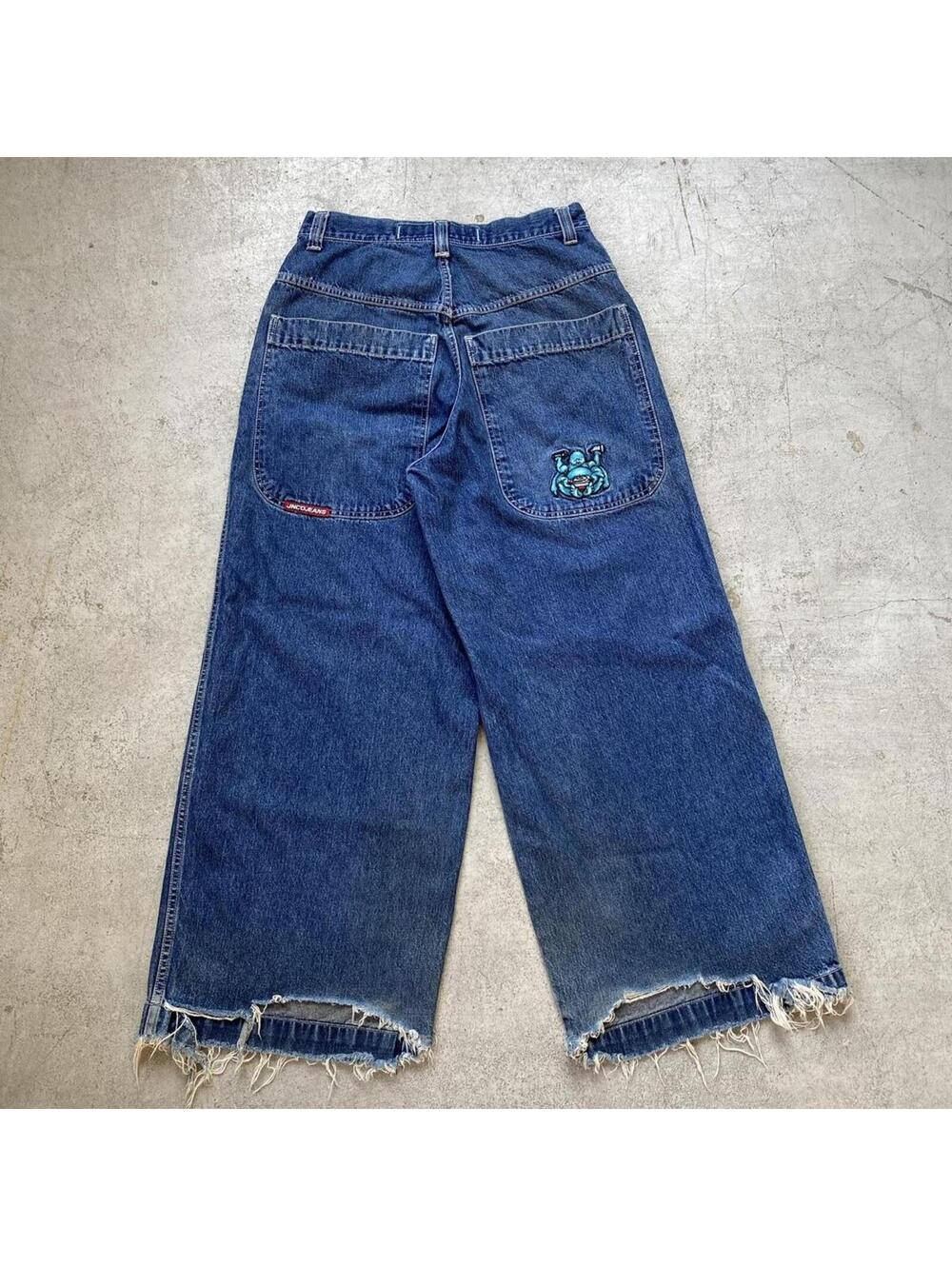 Vintage Y2K JNCO Jeans Blue DJ Buddha’s Baggy Skate Wide Leg Jeans Rare